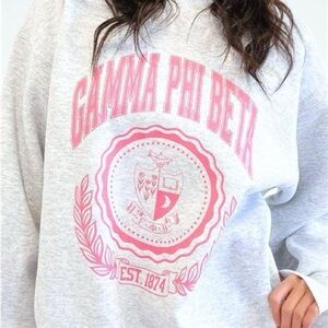 Gray and Pink Gamma Phi Beta Sweatshirt